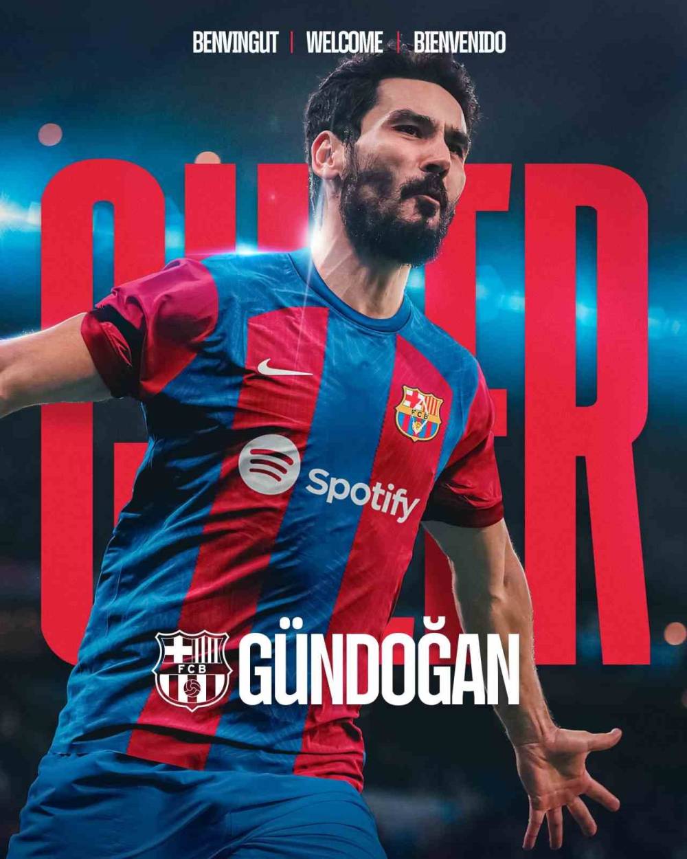 Barcelona, Türk asıllı Alman futbolcu İlkay Gündoğan’ı kadrosuna kattığını açıkladı.