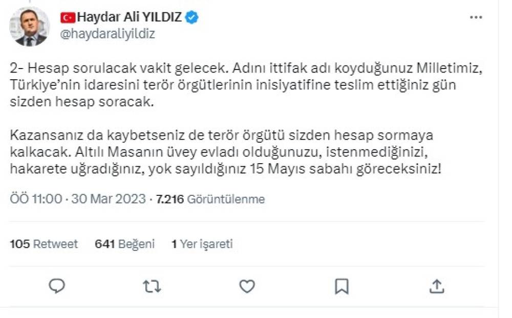 AK Parti’li Yıldız’dan Akşener’i terleten sorular