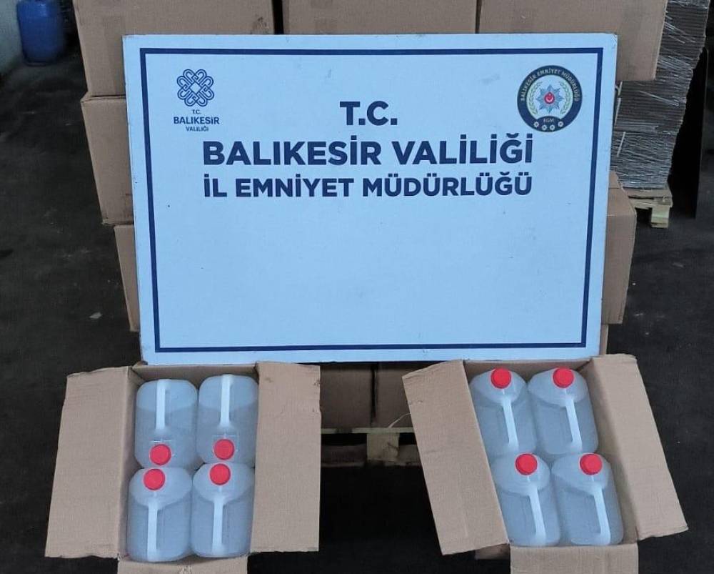 Gönen’de sahte içki operasyonu