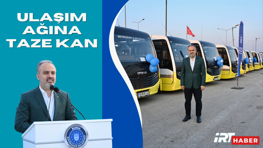 Bursa’nın toplu ulaşım ağına taze kan.Yeni otobüsler geldi.